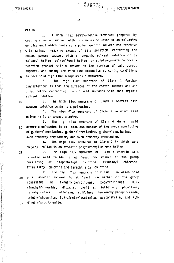 Document de brevet canadien 2063787. Revendications 19940401. Image 1 de 3