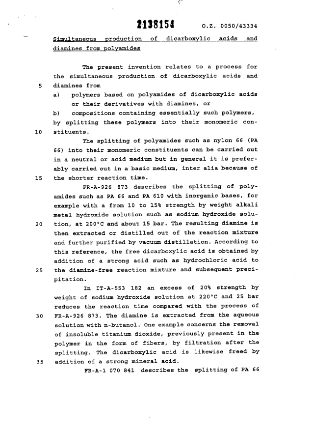 Canadian Patent Document 2138154. Description 19931223. Image 1 of 24
