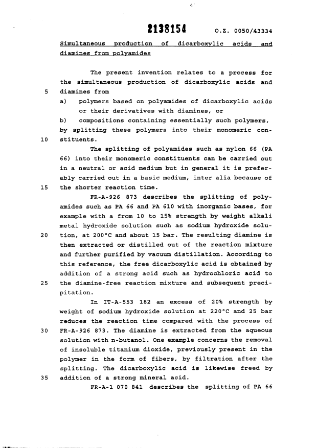 Canadian Patent Document 2138154. Description 20000209. Image 1 of 26
