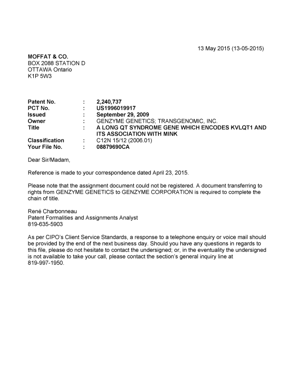 Canadian Patent Document 2240737. Correspondence 20141213. Image 1 of 1