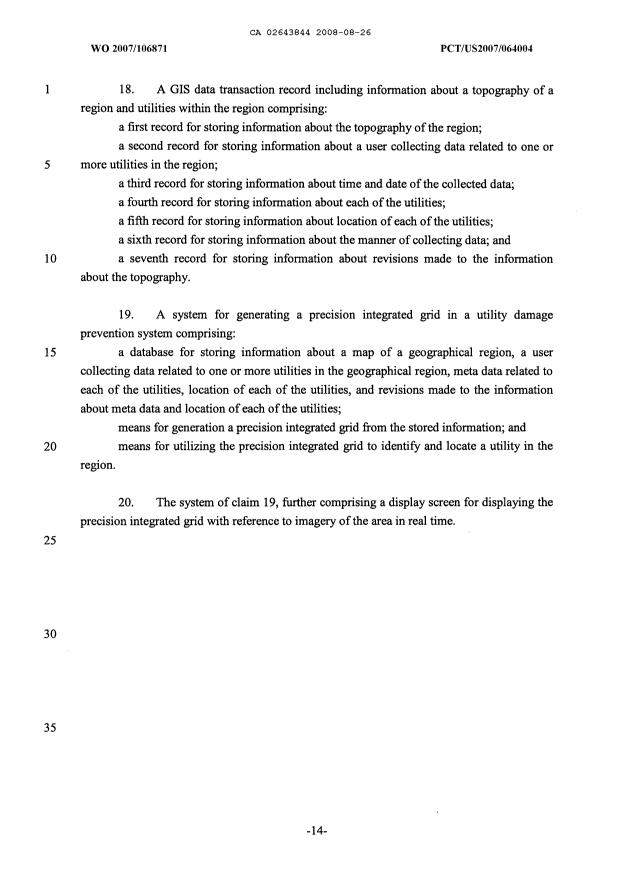 Document de brevet canadien 2643844. Revendications 20071226. Image 3 de 3