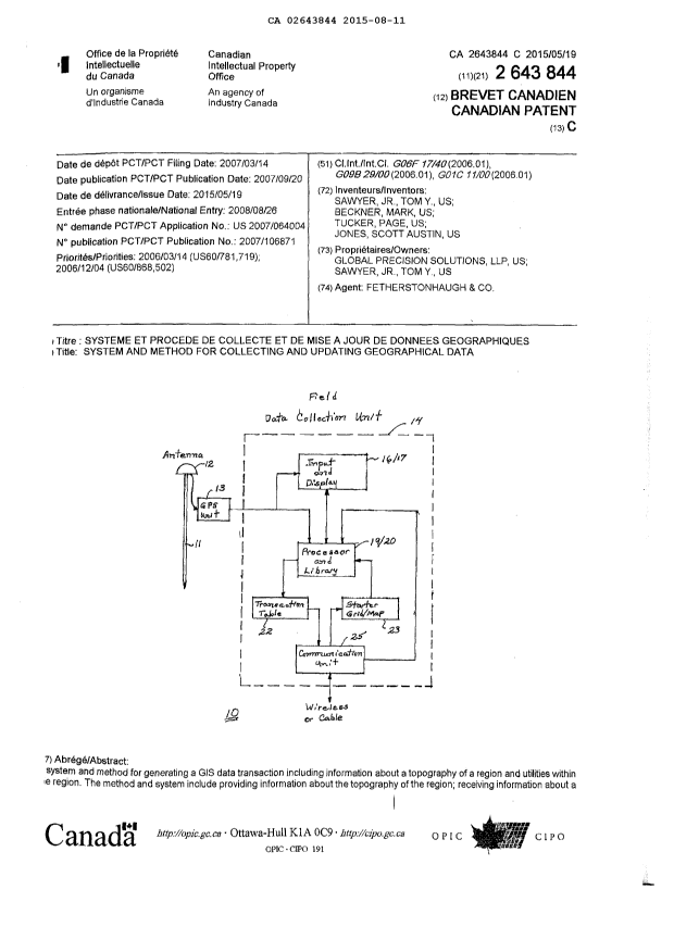 Canadian Patent Document 2643844. Correspondence 20141211. Image 2 of 2