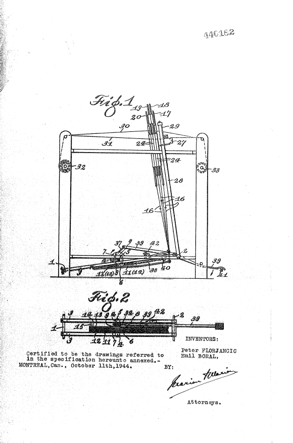 Canadian Patent Document 440182. Drawings 19950809. Image 1 of 2